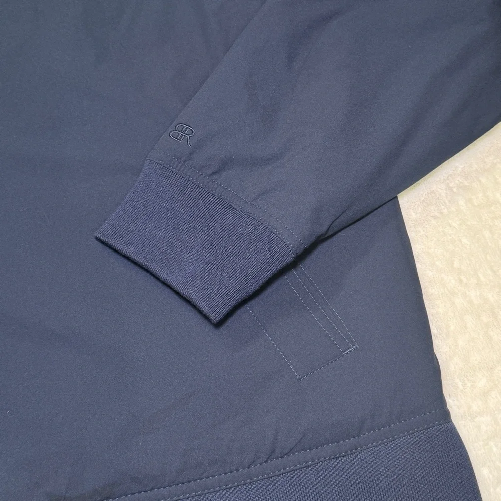 Banana Republic Mens Navy Blue Full Zip Bomber Jacket XL‎ Lightweight Lined